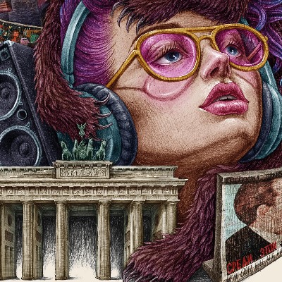 Schilderij Berlijn Vintage