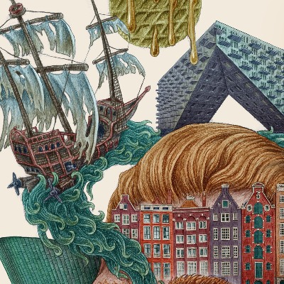 Schilderij Amsterdam Vintage