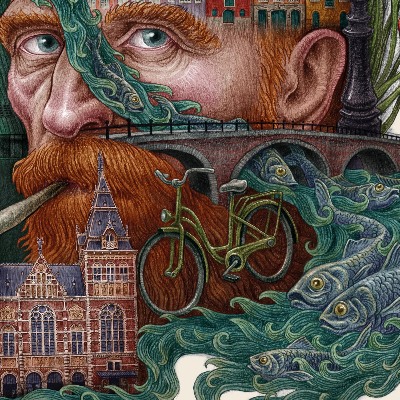 Schilderij Amsterdam Vintage