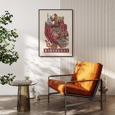 Schilderij Barcelona Vintage