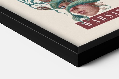 Schilderij met zwarte lijst Warschau Vintage