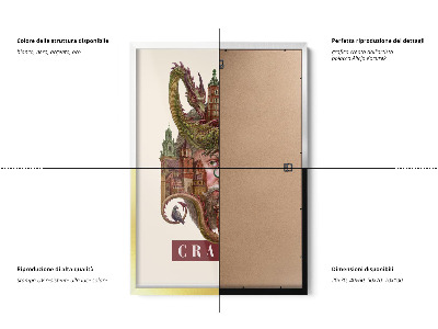 Schilderij met zwarte lijst Krakau Vintage