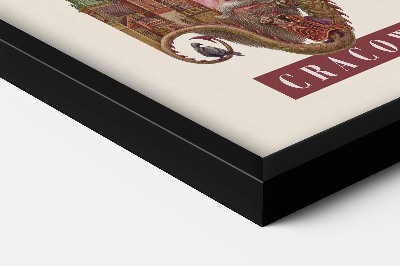 Schilderij met zwarte lijst Krakau Vintage