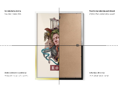 Schilderij met zwarte lijst Rome Vintage