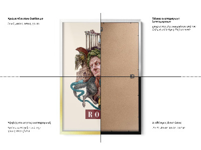 Schilderij met zwarte lijst Rome Vintage