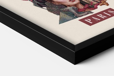 Schilderij met zwarte lijst Parijs Vintage