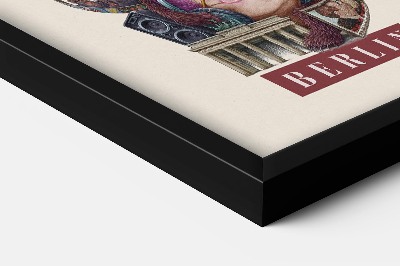 Schilderij met zwarte lijst Berlijn Vintage