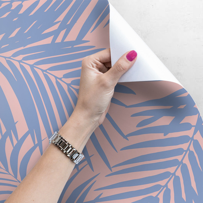 Fotobehang Subtiele schaduw van palmbladeren