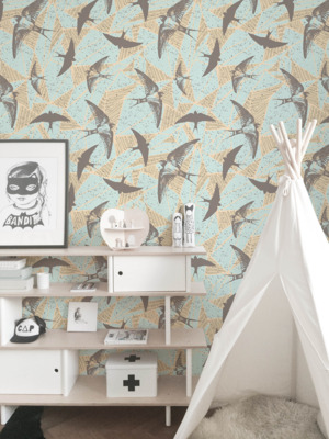 Fotobehang De vlucht van de zwaluw