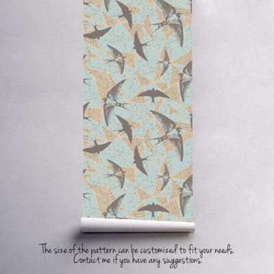 Fotobehang De vlucht van de zwaluw