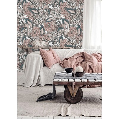 Fotobehang Romantische vintage pioenrozen