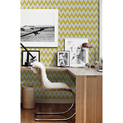 Fotobehang Delicate gele zigzag