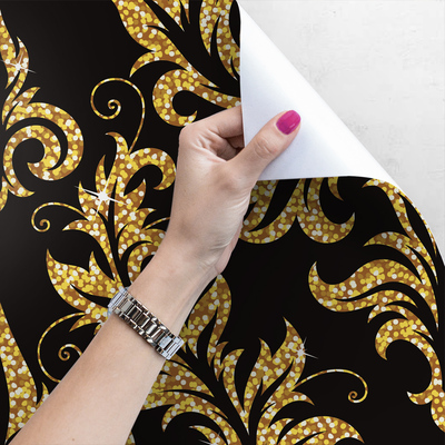 Fotobehang Bloemen in goud