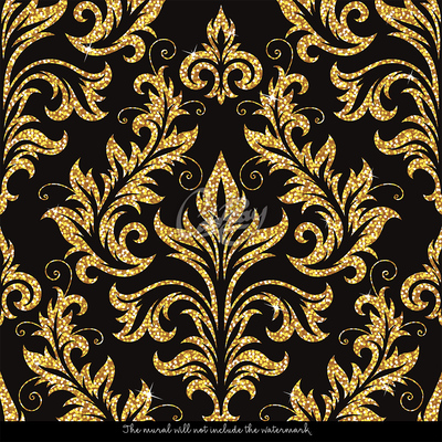 Fotobehang Bloemen in goud