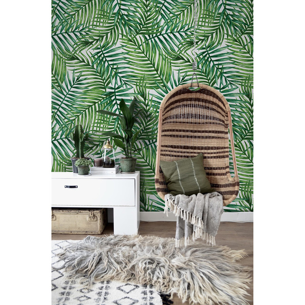 Fotobehang De aangename schaduw van palmbladeren