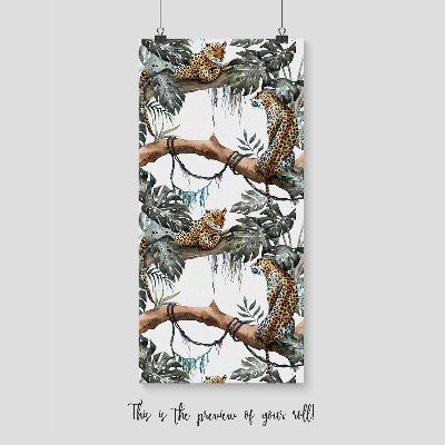 Fotobehang Luipaarden rusten op een boom