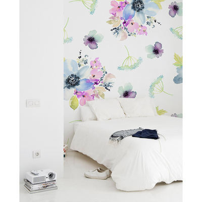 Fotobehang Ochtend tussen de bloemen