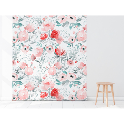 Fotobehang Rode klaprozen in Monte Casino