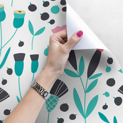 Fotobehang Kleurrijke pastelbloemen