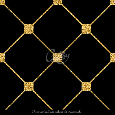 Fotobehang Gouden ruiten