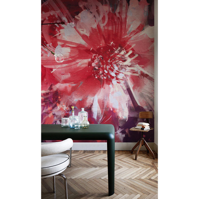 Fotobehang Tuin in Rood