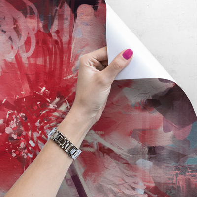 Fotobehang Tuin in Rood