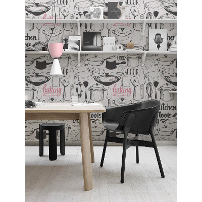 Fotobehang Essentiële keukenbenodigdheden