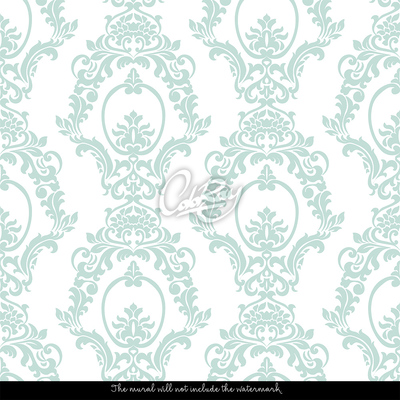 Fotobehang Romantisch Barokblauw