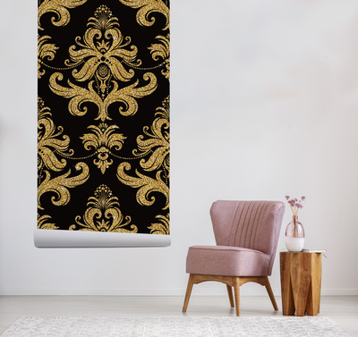 Fotobehang Ornamenten gedrenkt in goud