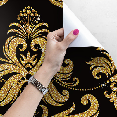 Fotobehang Ornamenten gedrenkt in goud