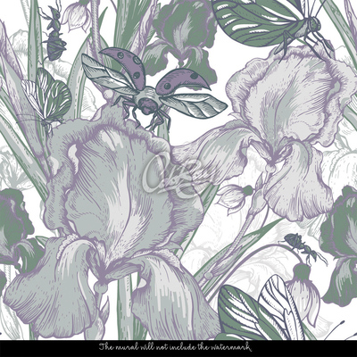 Fotobehang Bloemig, maar helemaal niet kleurrijk