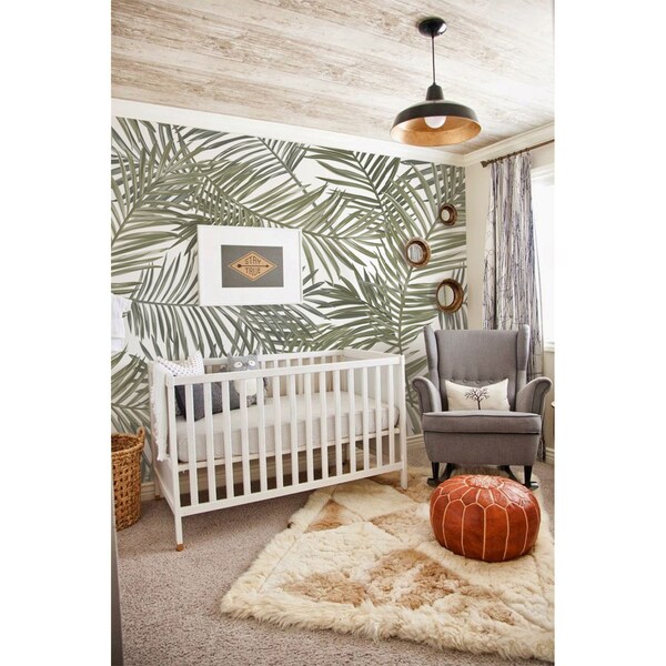 Fotobehang Subtiele palmbladeren