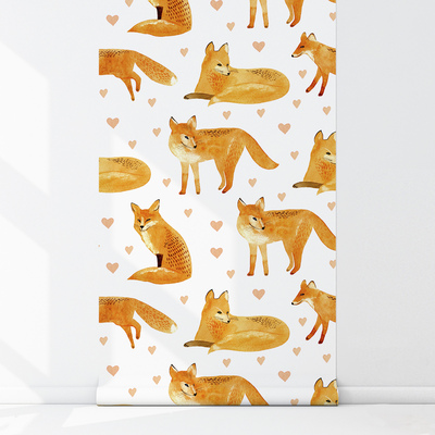 Fotobehang Wijze Rode Vossen