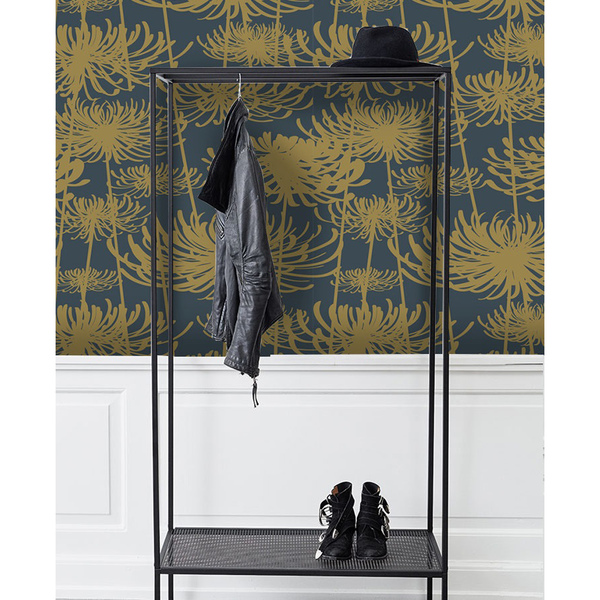 Fotobehang Gouden bloemen