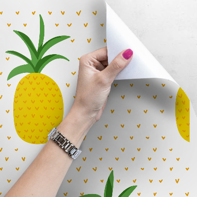 Fotobehang Blije ananassen