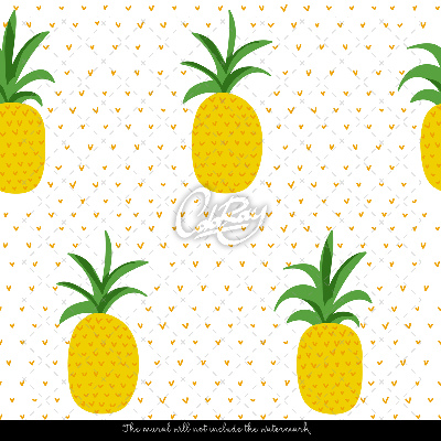 Fotobehang Blije ananassen