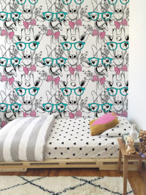 Fotobehang Girafgrappen