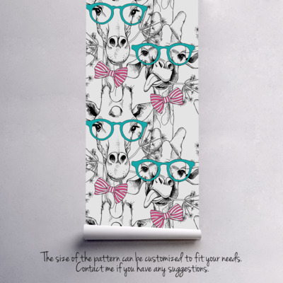 Fotobehang Girafgrappen