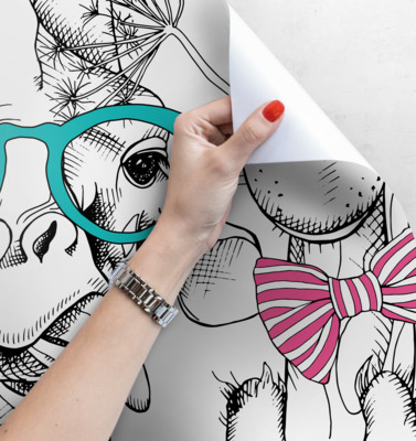 Fotobehang Girafgrappen