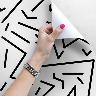 Fotobehang Zwart Designerpatroon