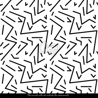 Fotobehang Zwart Designerpatroon