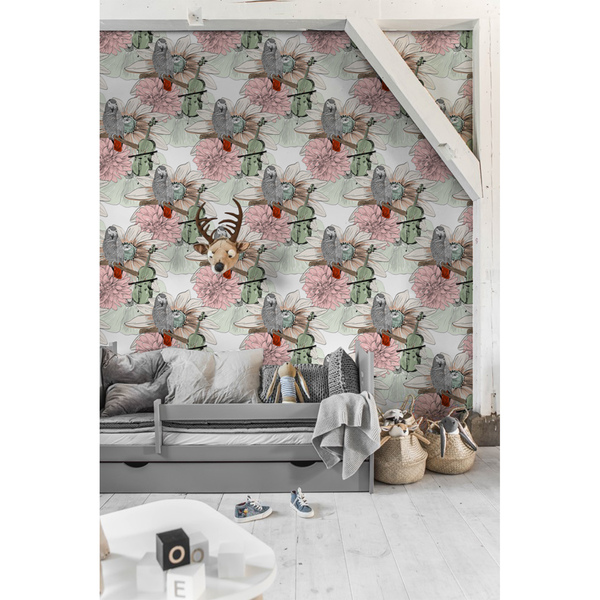 Fotobehang Muzikale papegaaien