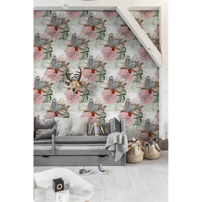 Fotobehang Muzikale papegaaien