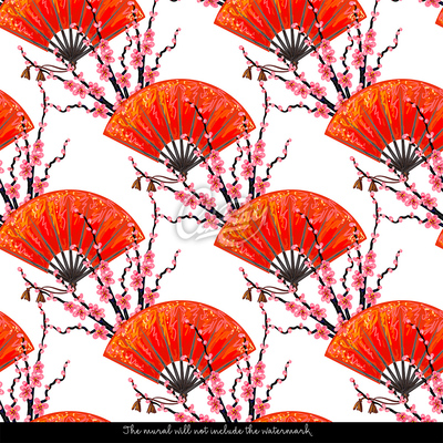 Fotobehang Japanse fans