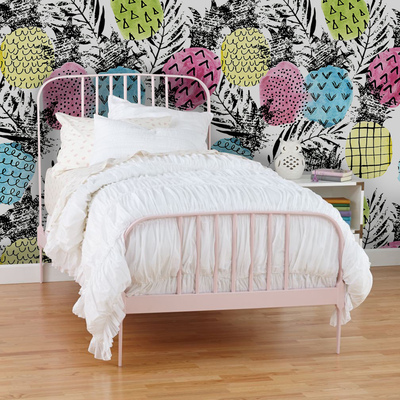 Fotobehang Grunge Regenboog Ananas