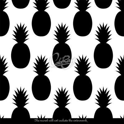 Fotobehang Designer Pineapple Oogschaduw
