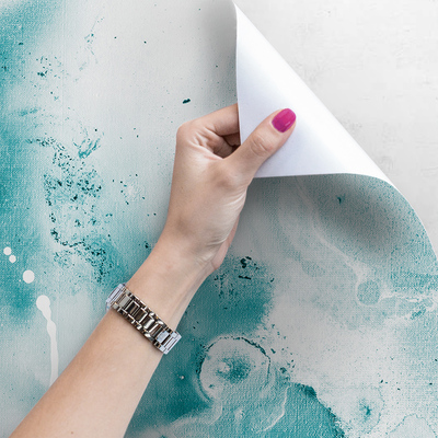 Fotobehang Blauw gevlekt marmer