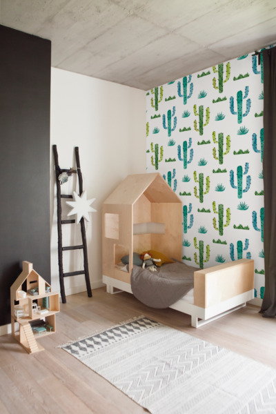 Fotobehang Cactusboerderij