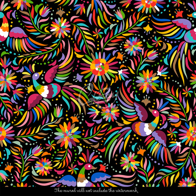 Fotobehang Kleurrijk en volks