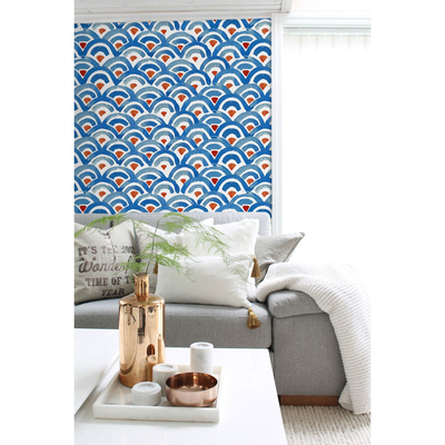 Fotobehang Aquarel visschubben